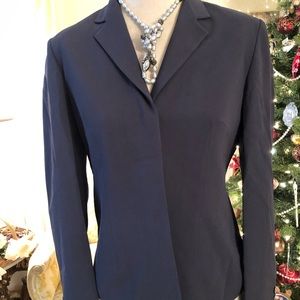 DKNY NWOT tailored gray blazer two buttons hidden size 6